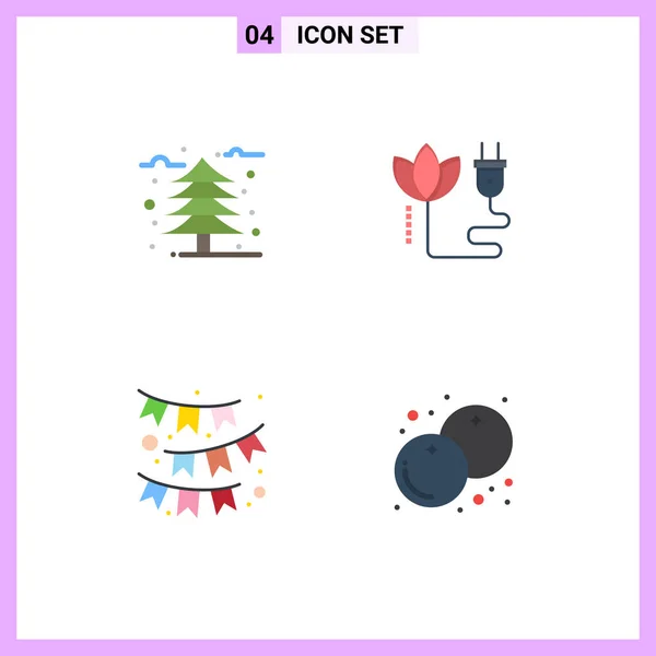 Universal Icon Symbols Group Modern Flat Icons Autumn Flag Cold — Stockový vektor