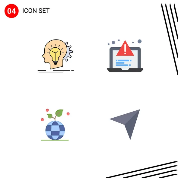 Creative Icons Modern Signs Sysymbols Creative Growth Idea Alert Friendly — Vector de stock
