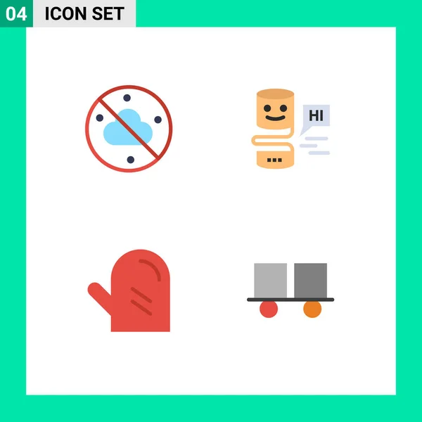 Stock Vector Icon Pack Van Line Signs Symbolen Voor Wolkenloze — Stockvector