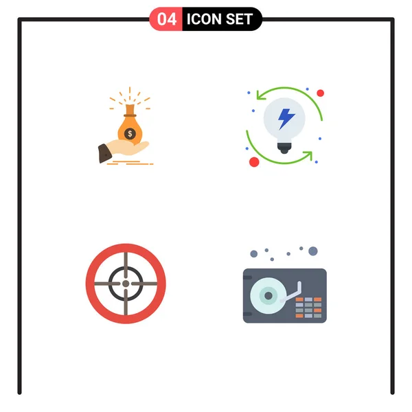 Pack Creative Flat Icons Dollar Process Business Investment System Editable — Vector de stock