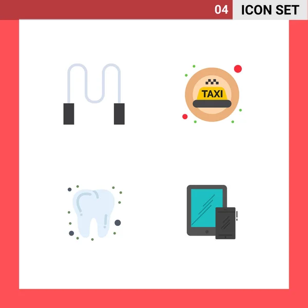 User Interface Flat Icon Pack Signes Symboles Modernes Corde Smartphone — Image vectorielle