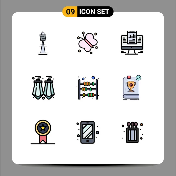 Stock Vector Icon Pack Líneas Símbolos Para Joyas Pendientes Primavera — Vector de stock