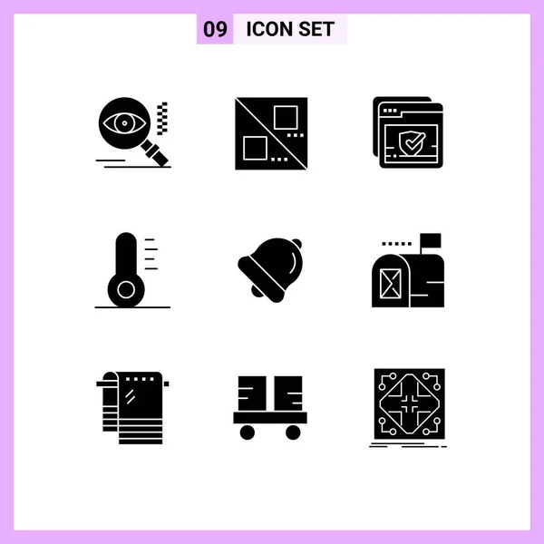 Creative Icons Modern Signs Sysymbols Mail Education Mark Bell Holiday — Vector de stock