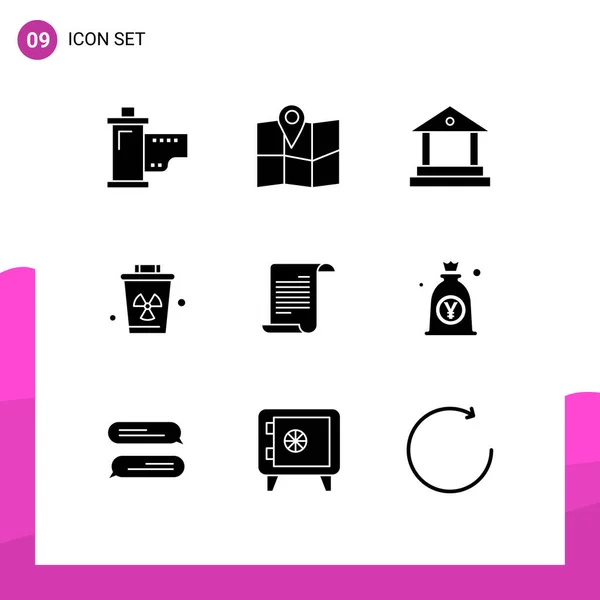 Icône Vectorielle Stock Paquet Signes Symboles Ligne Pour Américain Fichier — Image vectorielle