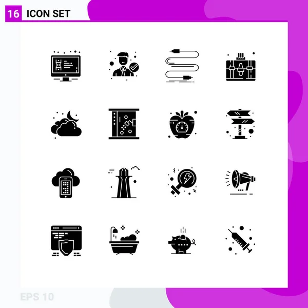 솔리드 핸드백 사무실 Vector Design Elements — 스톡 벡터