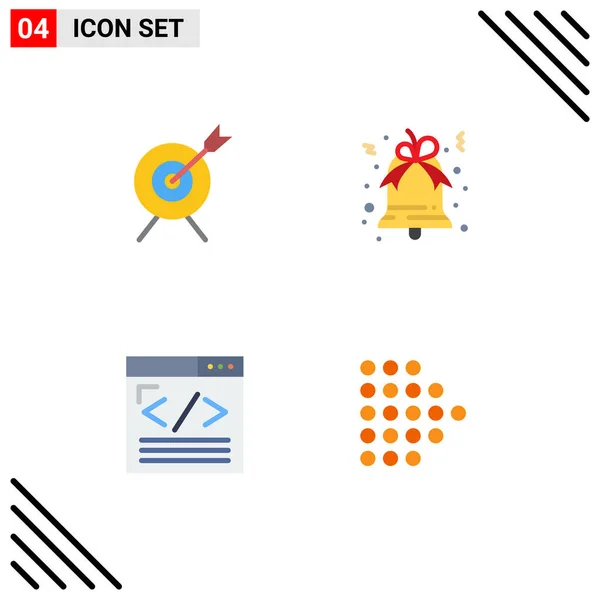 Set Modern Icons Sysymbols Signs Target Web Design Bell Browser — Vector de stock