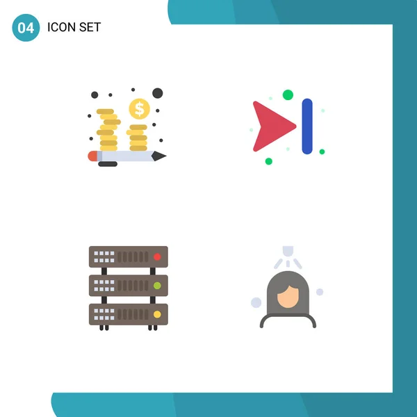 Conceito Flat Icon Para Websites Orçamento Móvel Aplicativos Servidor Gestão — Vetor de Stock