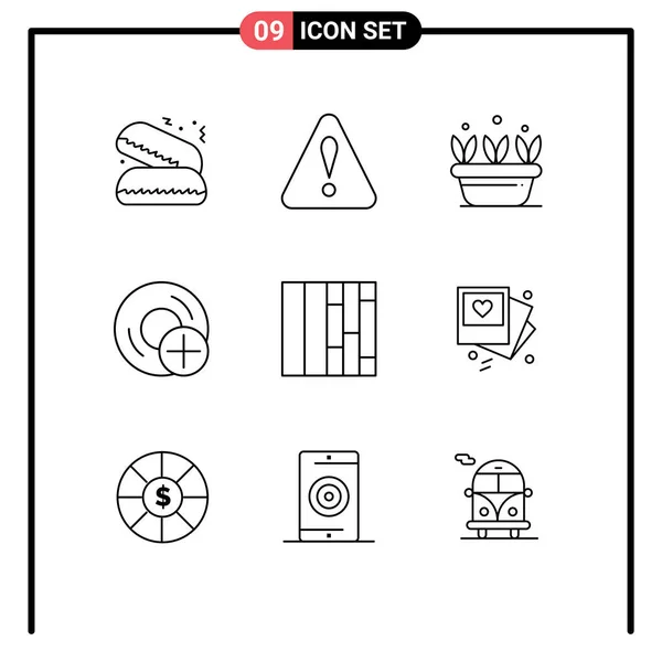 Mobile Interface Outline Set Pictograms Gallert Layout Plant Gadget Devices — Archivo Imágenes Vectoriales