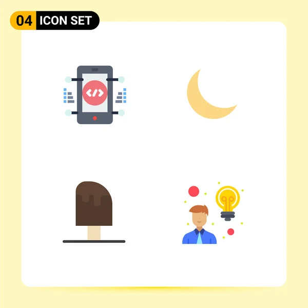 User Interface Flat Icon Pack Modern Signs Symbols Coding Cool — Διανυσματικό Αρχείο