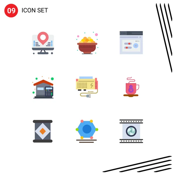 Pictogram Set Simply Flat Colors Apc Costs Keyword Costs Counts — стоковый вектор