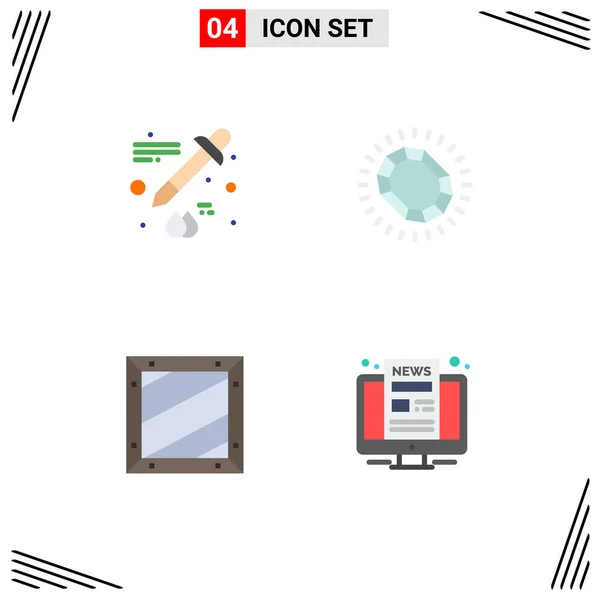 Thematic Vector Flat Icons Editable Symbols Color Coding Fashion Loop — Stock Vector