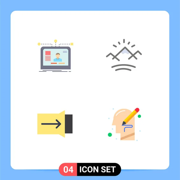 Gebruiker Interface Pack Van Basic Flat Pictogrammen Van Interface Gebaar — Stockvector