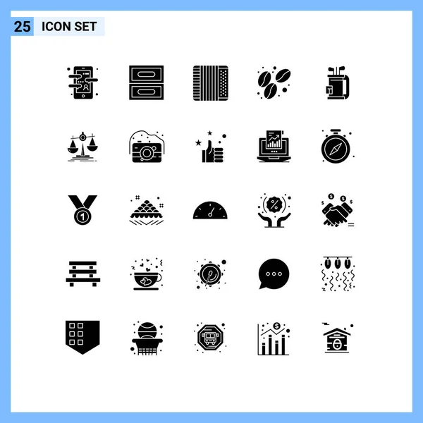 Universal Icon Symbolen Groep Van Moderne Solid Glyphs Van Apparatuur — Stockvector