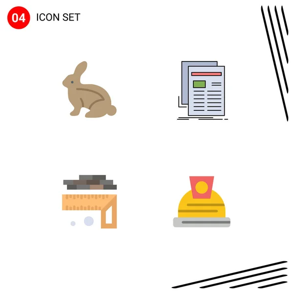 Creative Icons Modern Signs Sysymbols Bunny Measurement Rabbit News Level — Vector de stock