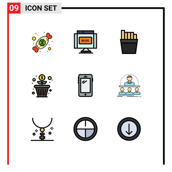 Stock Vector Icon Pack Líneas Signos Símbolos Para Huawei Teléfono — Archivo Imágenes Vectoriales