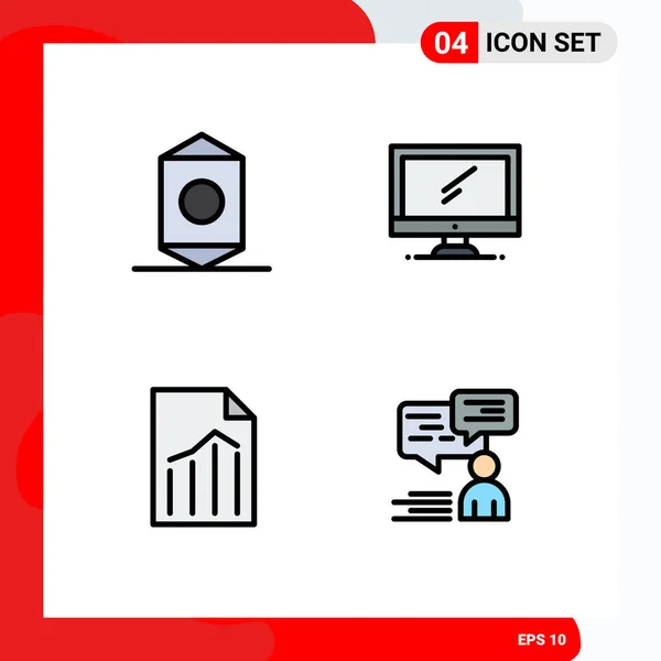 Stock Vector Icon Pack Mit Linienzeichen Und Symbolen Für Süßigkeiten — Stockvektor