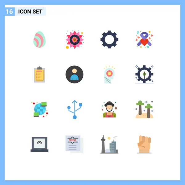 Universal Icon Symbols Group Modern Flat Colors Report Card Gadget — 스톡 벡터