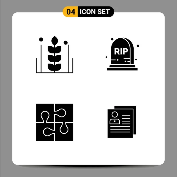 Universal Icon Symbols Group Modern Solid Glypphs Autumn Piece Danksgiving — Stockvektor