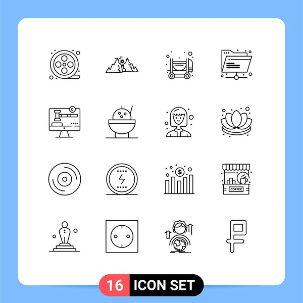 Creative Icons Modern Signs Sysymbols Digital Copy Right Concrete Shared — Vector de stock