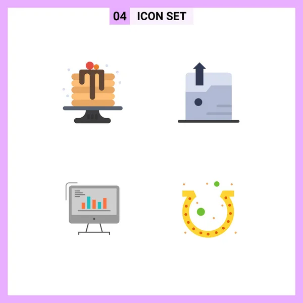 Creative Icons Modern Signs Sysymbols Baking Business Dessert Upload Diagramas — Vector de stock