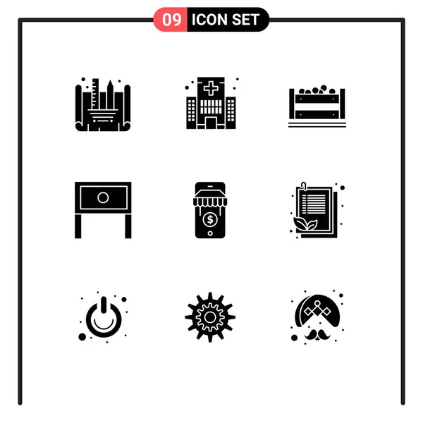 Universal Icon Symbols Group Modern Solid Glyphs Eommerce Interior Bangladéš — Stockový vektor