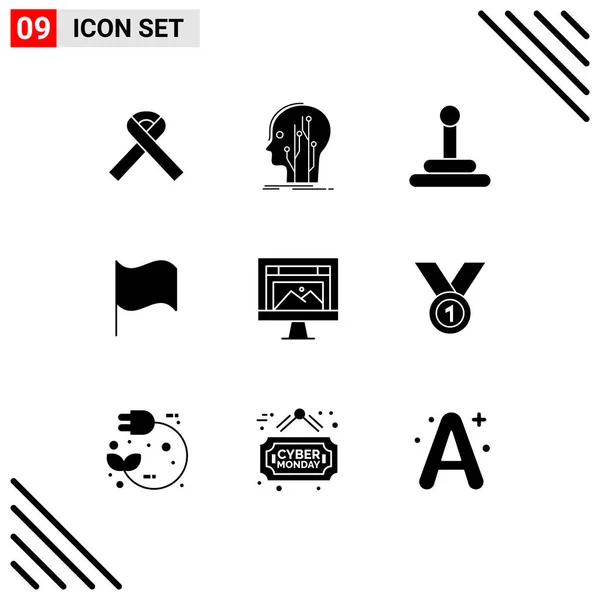 Set Von Modernen Symbolen Symbole Zeichen Für Website Design Ausrüstung — Stockvektor