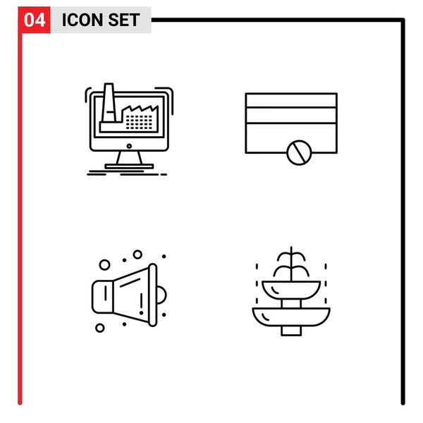 Modern Set Filledline Flat Colors Pictograph Digital Multimedia Production Money — Archivo Imágenes Vectoriales