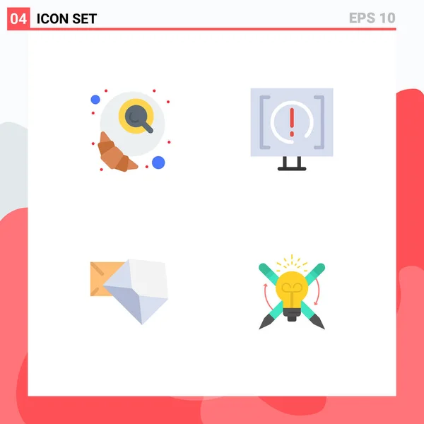 Universal Icon Symbols Group Modern Flat Icons Breakfast Business Morning — 스톡 벡터