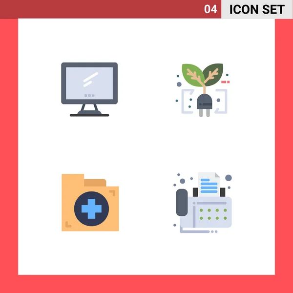 Interfejs Użytkownika Płaska Ikona Pakiet Nowoczesnych Znaków Symboli Komputera Pomocy — Wektor stockowy