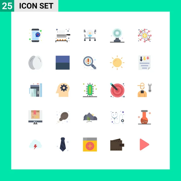 Interface Usuário Flat Color Pack Modern Signs Symbols Target Board — Vetor de Stock
