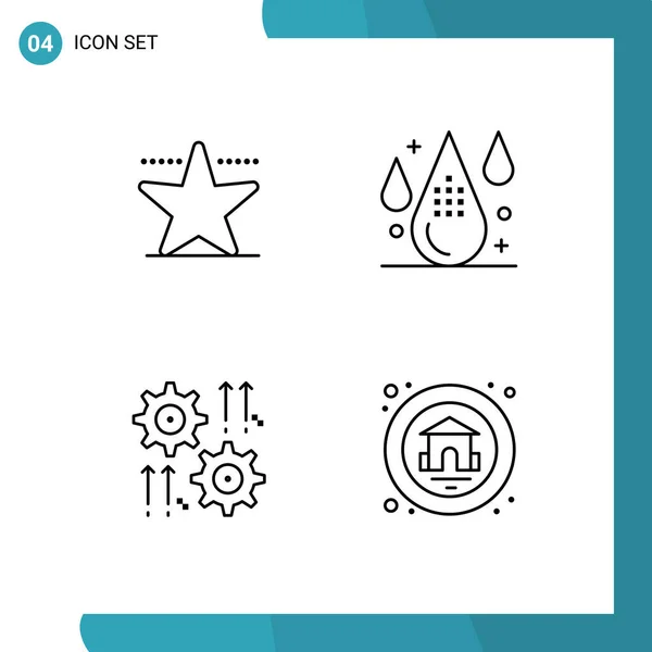 Mobile Interface Line Set Pictograms Cinema Gear Coding Development Wheel — Vector de stock