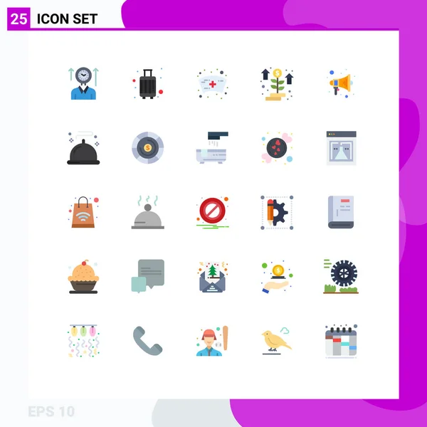 Universal Icon Symbols Group Modern Flat Colors Campaign Starch Suitcase — 스톡 벡터