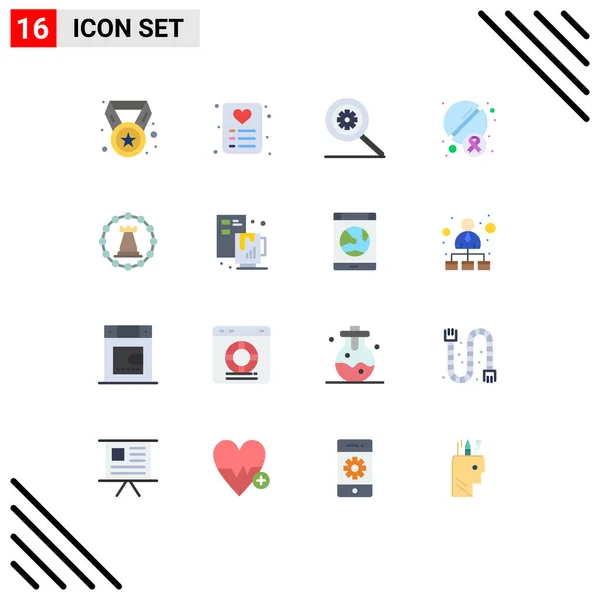 User Interface Flat Color Pack Modern Signs Symbols Rook Fort — Stockový vektor