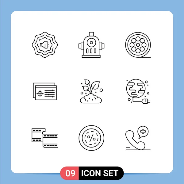 창조적 플러그 Editable Vector Design Elements — 스톡 벡터