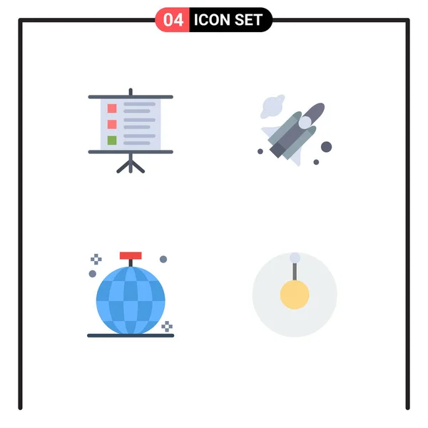 Set Von Vector Flat Icons Grid Für Business Disco Fly — Stockvektor