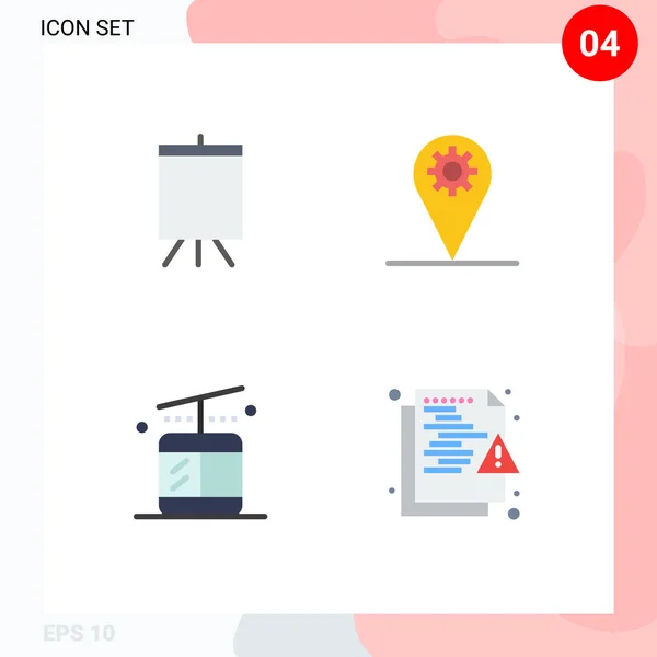 Universele Flat Icons Set Voor Web Mobiele Toepassingen Kunst Reizen — Stockvector