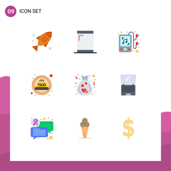 Stock Vector Icon Pack Mit Zeilenzeichen Und Symbolen Für Computer — Stockvektor