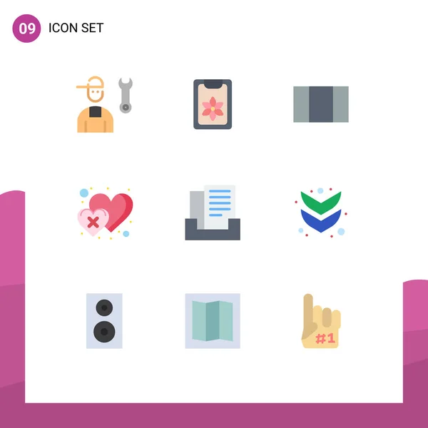 Set Modern Icons Sysymbols Signs Box Email Clip Cross Heart — Vector de stock