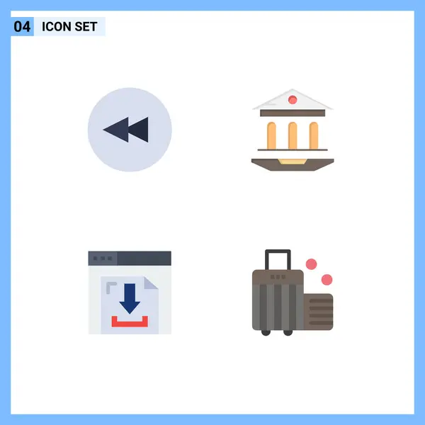 Flat Icon Concept Pour Les Sites Web Mobile Applications Arrière — Image vectorielle