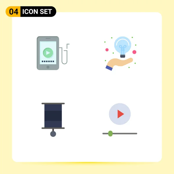 Universal Icon Symbols Group Modern Flat Ikonok Zene Gyermek Oktatás — Stock Vector