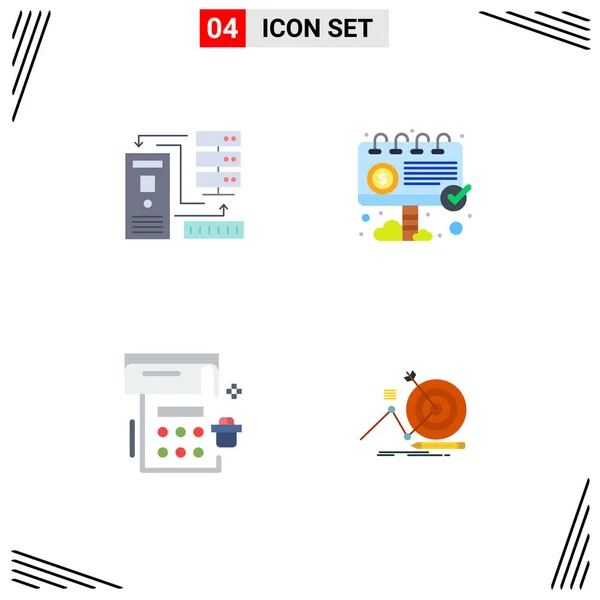 Conjunto Icones Modernos Símbolos Sinais Para Combinação Calendário Eletrônica Outdoors —  Vetores de Stock