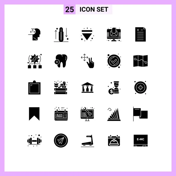 Stock Vector Icon Pack Mit Linienzeichen Und Symbolen Zum Vergleich — Stockvektor