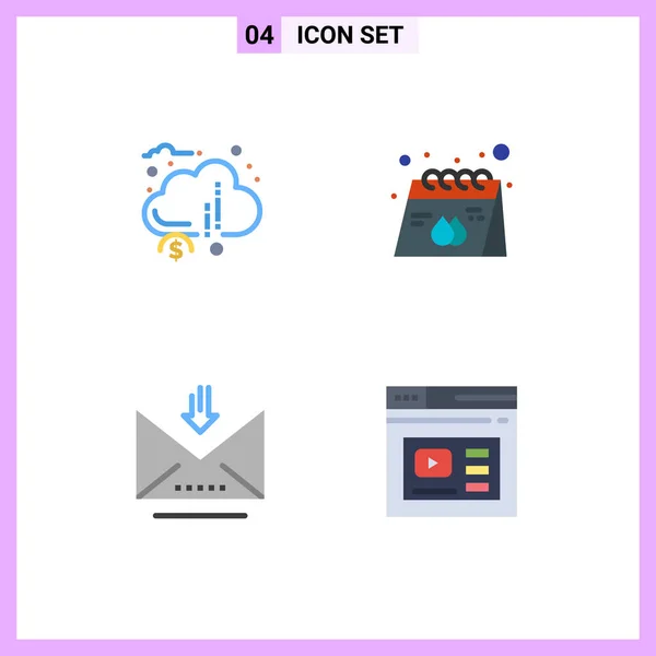 Creative Icons Modern Jelek Szimbólumok Közösségi Finanszírozás Termék Pénzügyi Naptár — Stock Vector