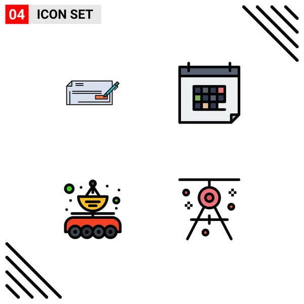 Icônes Créatives Signes Modernes Symboles Vérification Jour Entreprise Rendez Vous — Image vectorielle