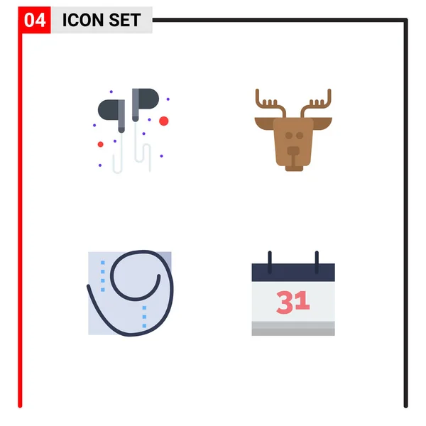 Universal Flat Icons Set Web Mobile Applications Free Golden Ratio — Stock Vector