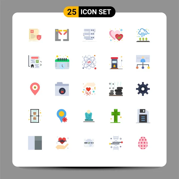 Universal Icon Symbols Group Modern Flat Colors Autumn Heart Underground — Stockový vektor