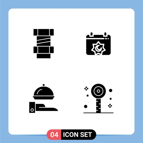 Universal Icon Symbols Group Modern Solid Glyphs Carpenter Restaurant Calendar — Διανυσματικό Αρχείο