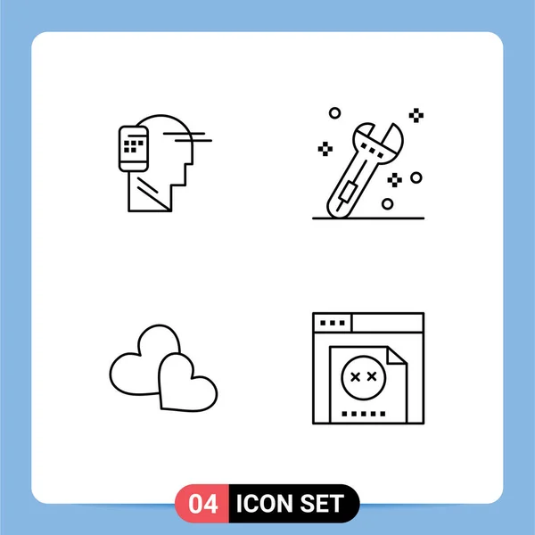 Universal Icon Symbols Group Modern Filledline Flat Colors Communication Love —  Vetores de Stock