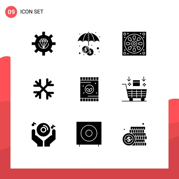 Group of 9 Solid Glyphs Signs and Symbols for fertilizer, canada, bathroom, winter, snow Editable Vector Design Elements — Stock Illustration Group Solid Glyphs Signs Symbols Fertilizer Canada Bathroom Winter Snow Royalty Free Stock Vectors
