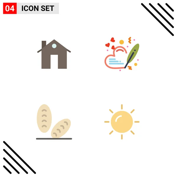 Conceito Flat Icon Para Websites Endereço Móvel Aplicativos Baguete Edifícios — Vetor de Stock